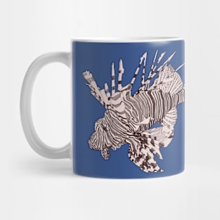 Lionfish line illustration Mug